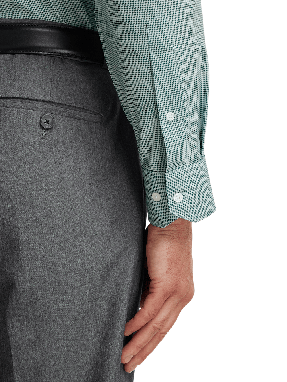 Alternate Image of Performance Stretch Houndstooth Casual Shirt-3