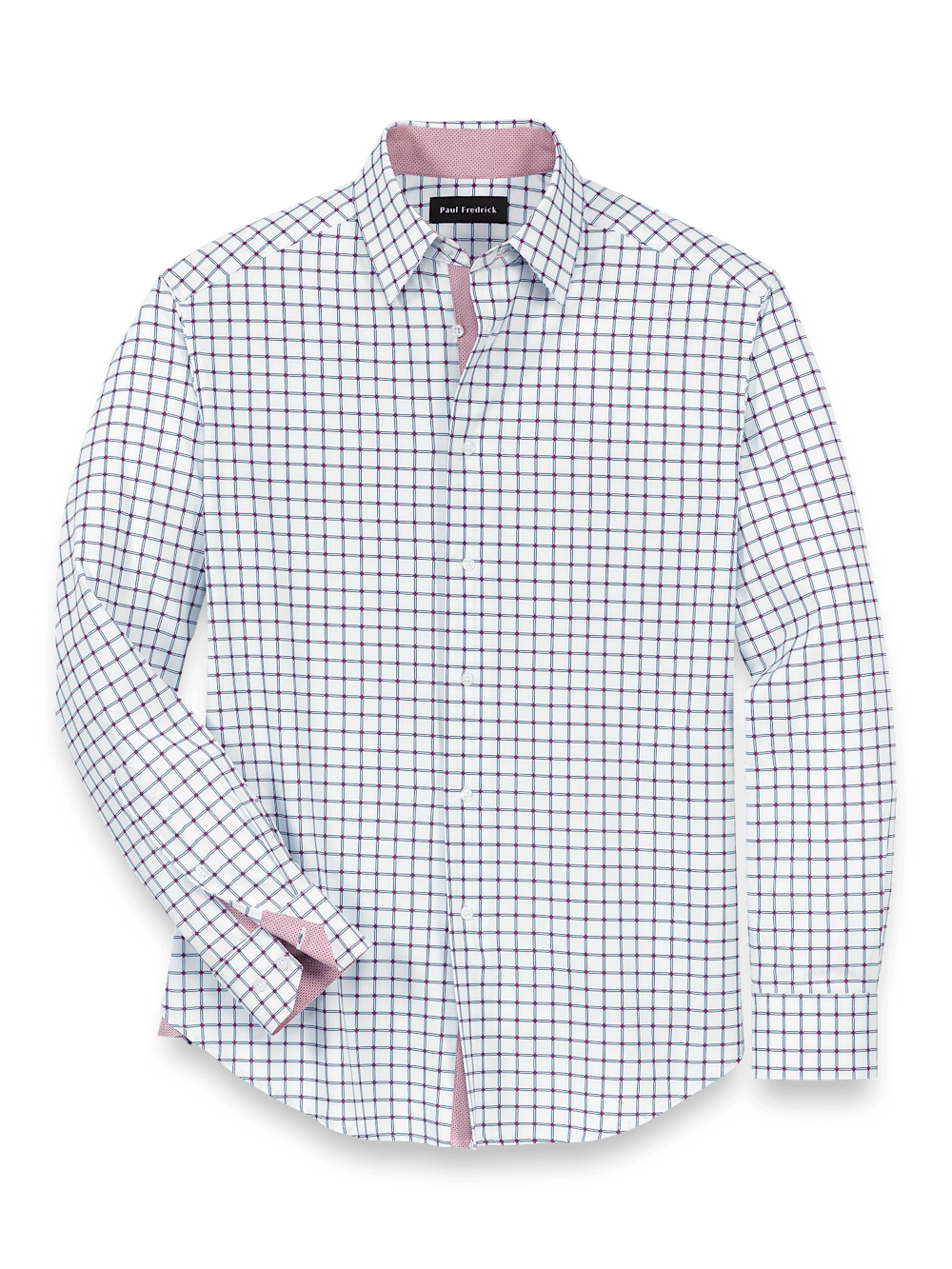 Product Image of Performance Stretch Check Casual Shirt-Blue/Pink