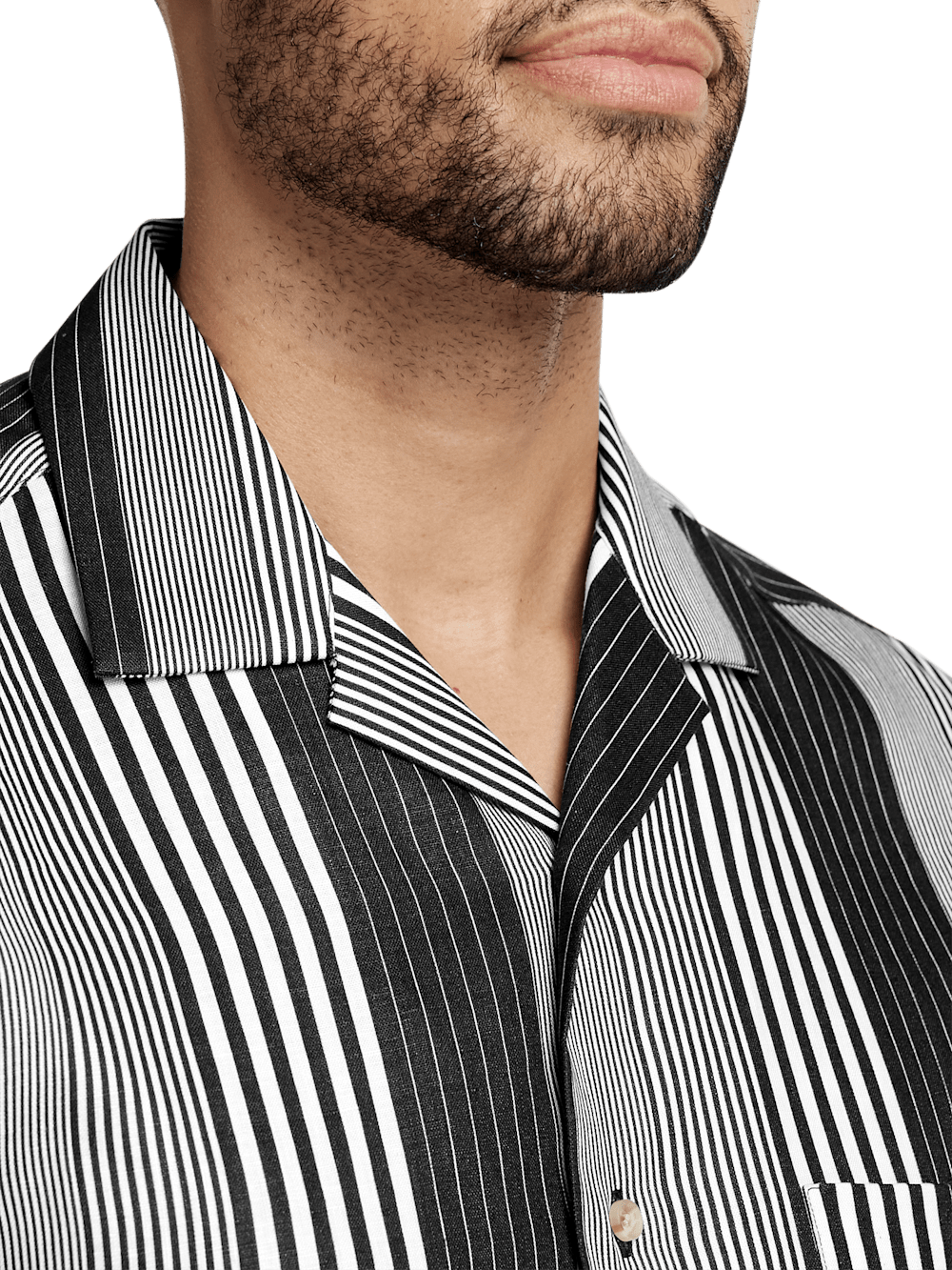 Alternate Image of Linen Stripe Print Casual Shirt-2