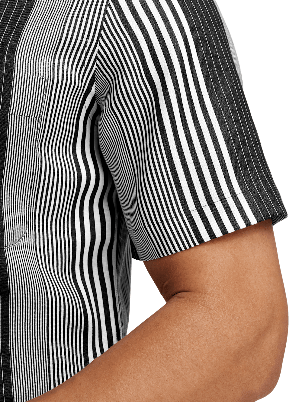 Alternate Image of Linen Stripe Print Casual Shirt-3