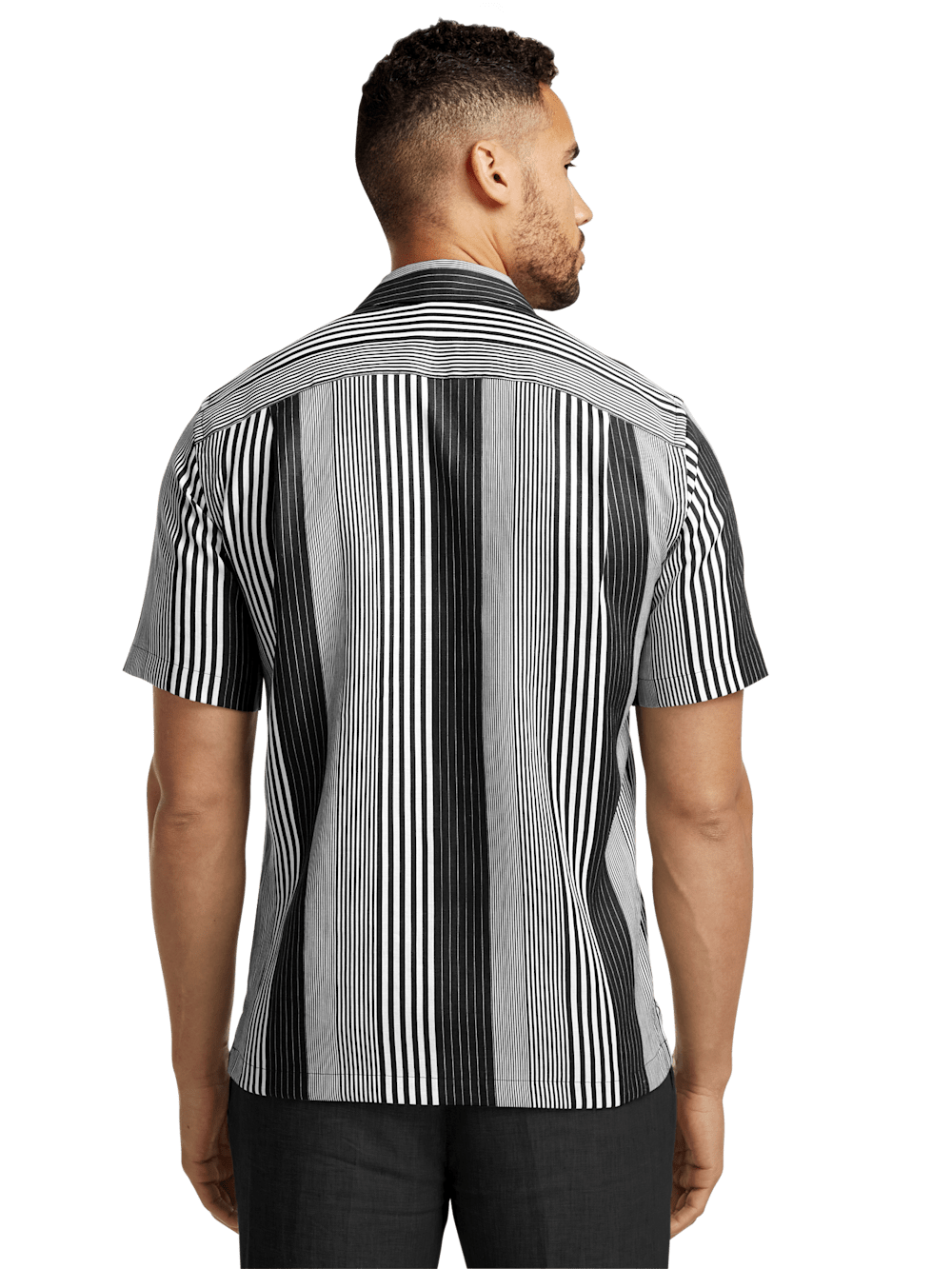 Alternate Image of Linen Stripe Print Casual Shirt-4