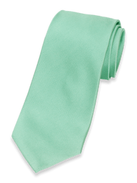 Solid Twill Woven Silk Tie - Mint