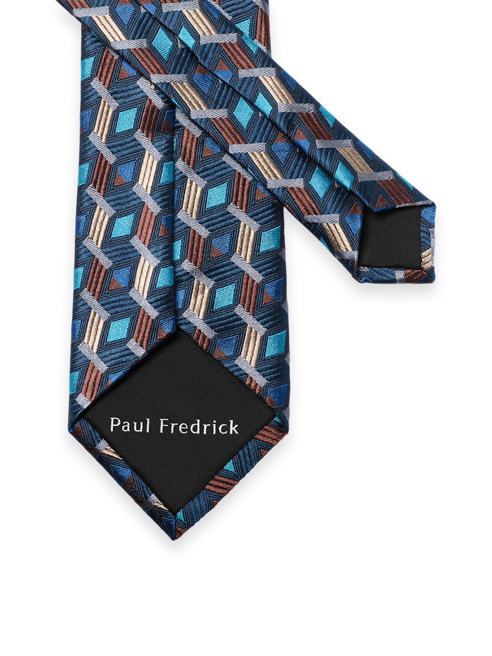 Alternate Image of Geometric Woven Silk Tie-2