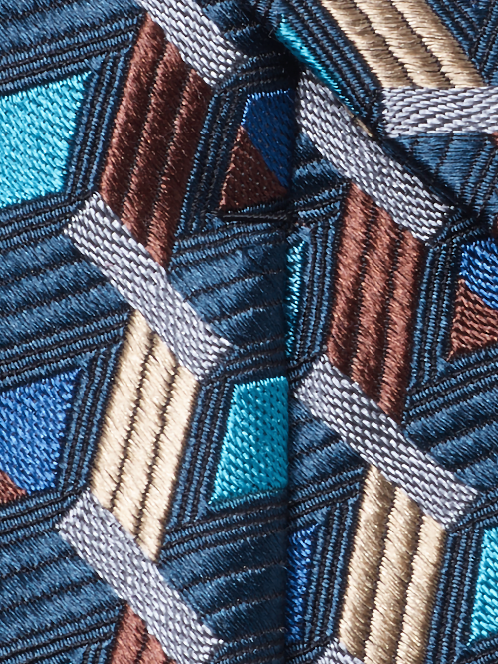 Alternate Image of Geometric Woven Silk Tie-3
