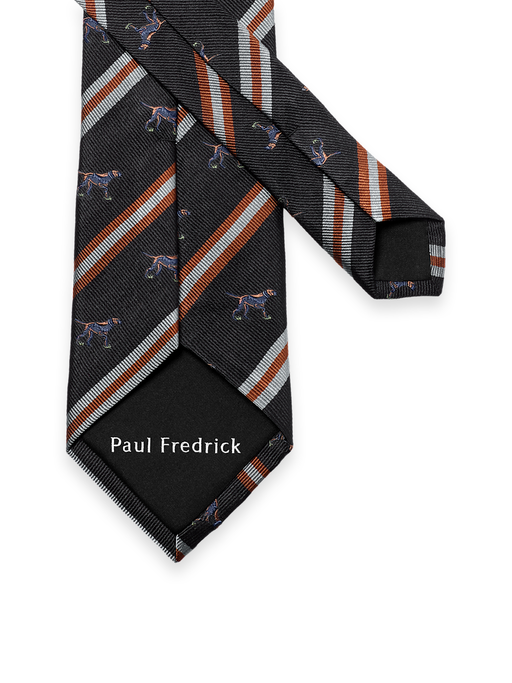 Alternate Image of Dog Motif Woven Silk Tie-2