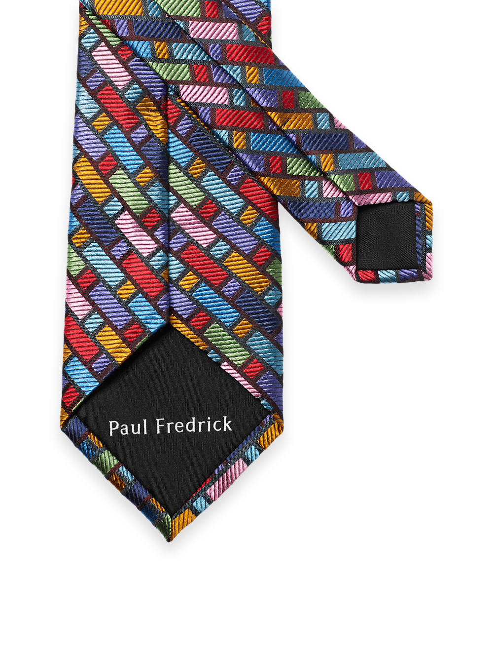 Alternate Image of Geometric Woven Silk Tie-2