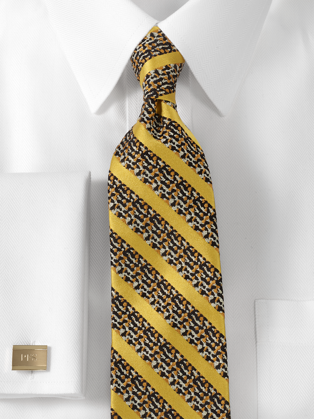 Alternate Image of Stripe Woven Silk Blend Tie-1
