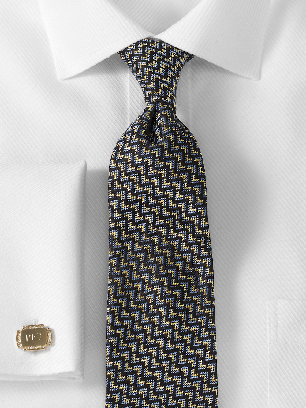 Alternate Image of Chevron Woven Silk Blend Tie-1
