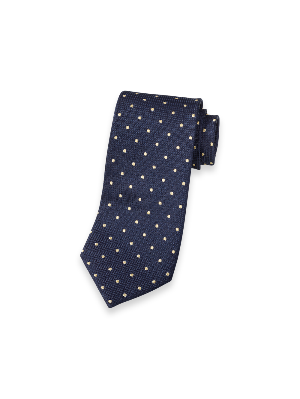 Product Image of Dot Woven Silk Blend Tie-Blue