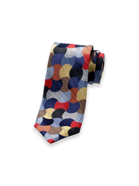 Geometric Woven Silk Tie - Multi