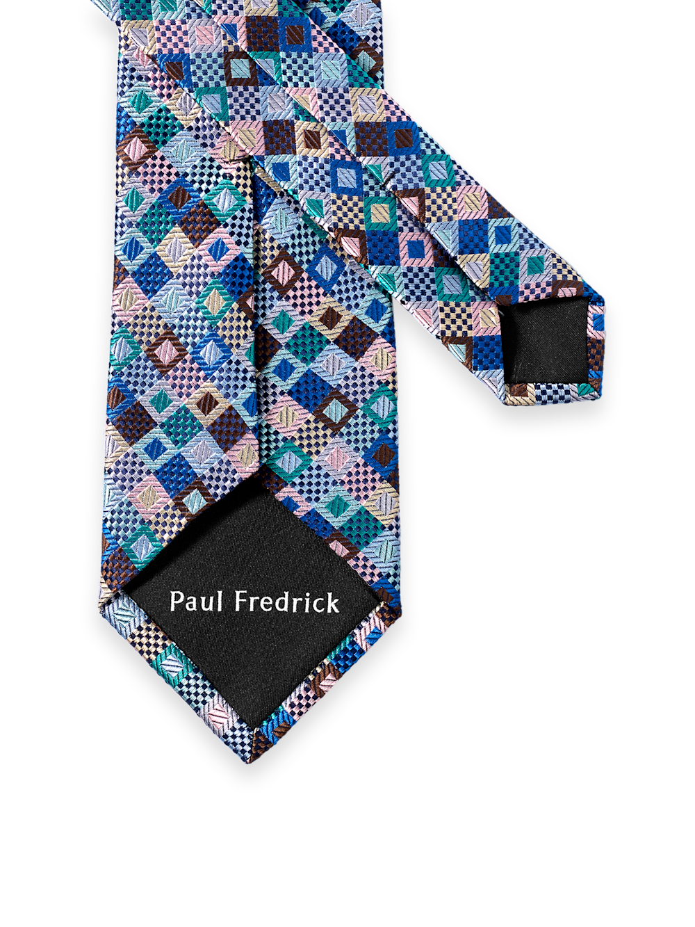 Alternate Image of Geometric Woven Silk Tie-2