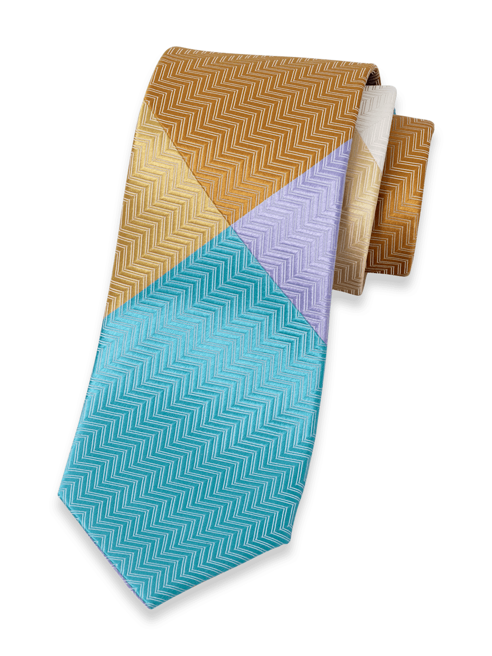 Product Image of Patchwork Woven Silk Tie-Multi