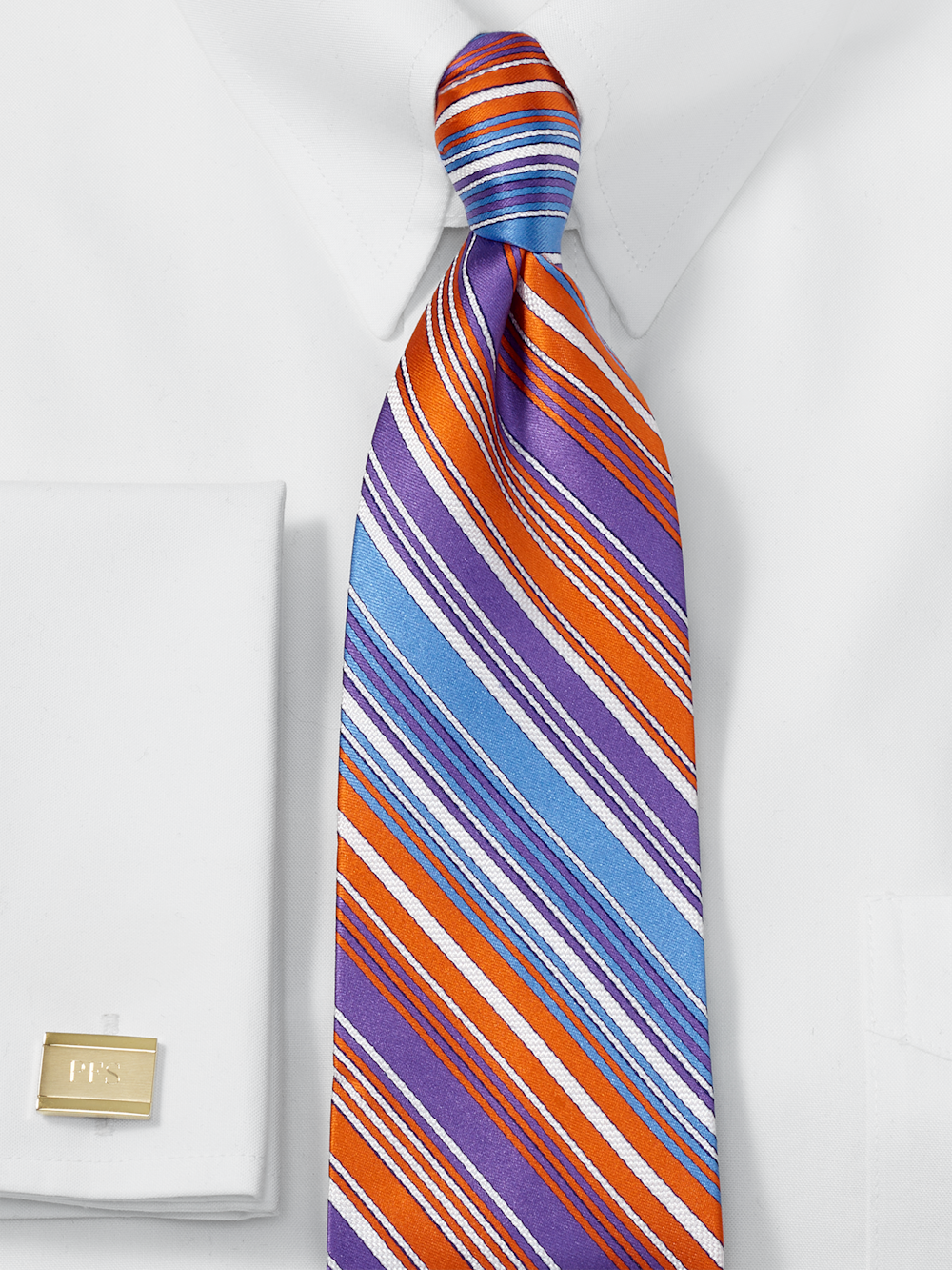 Alternate Image of Stripe Woven Silk Tie-1