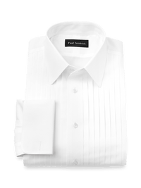 Non-Iron Cotton Tuxedo Shirt - White