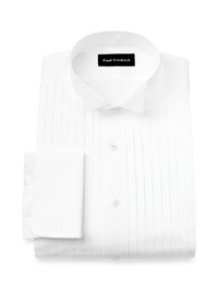 Non-Iron Cotton Tuxedo Shirt - White
