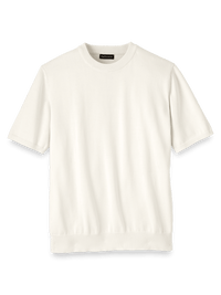 Supima Cotton Crew Neck Sweater - Off White