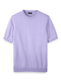 Supima Cotton Crew Neck Sweater - Lavender