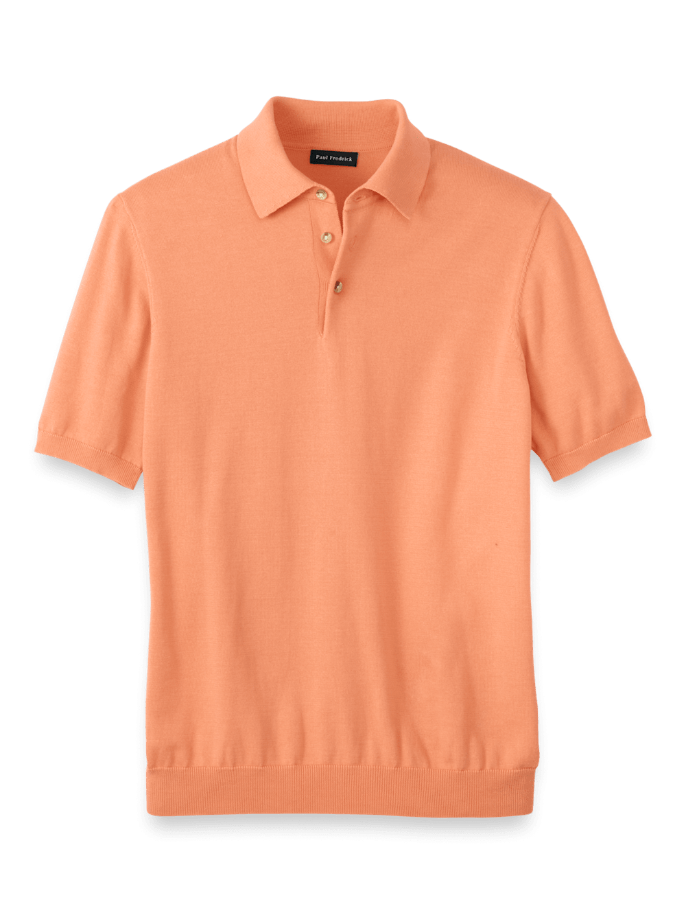 Product Image of Supima Cotton Three Button Polo-Coral