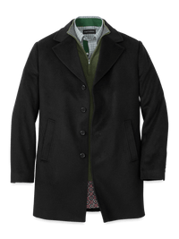 Wool Blend Topcoat - Black