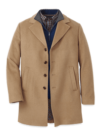 Wool Blend Topcoat - Camel