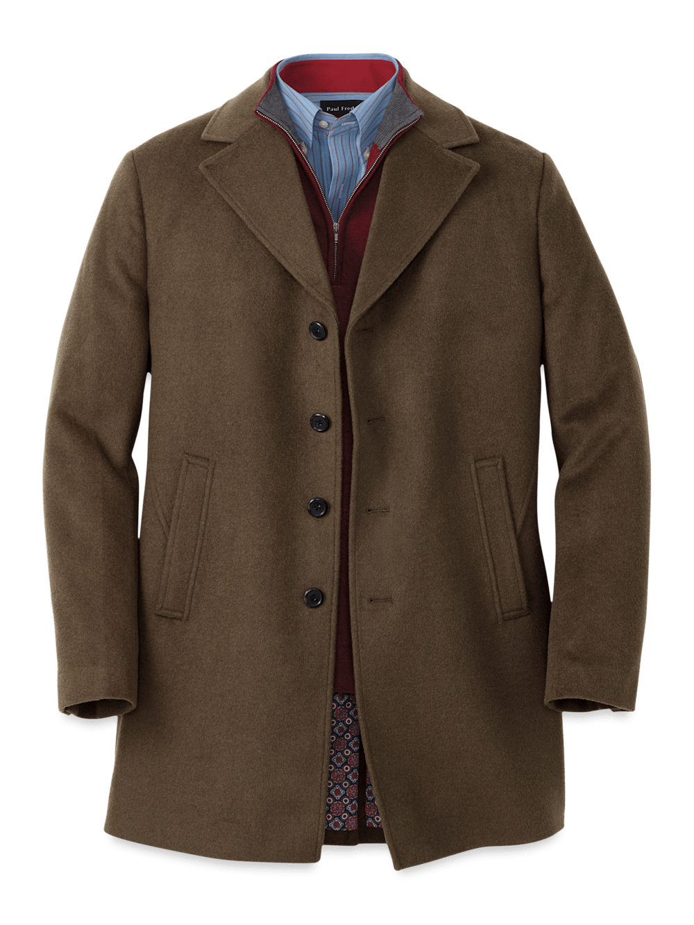 Product Image of Wool Blend Topcoat-Olive