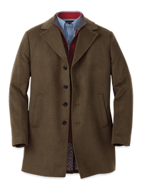 Wool Blend Topcoat - Olive