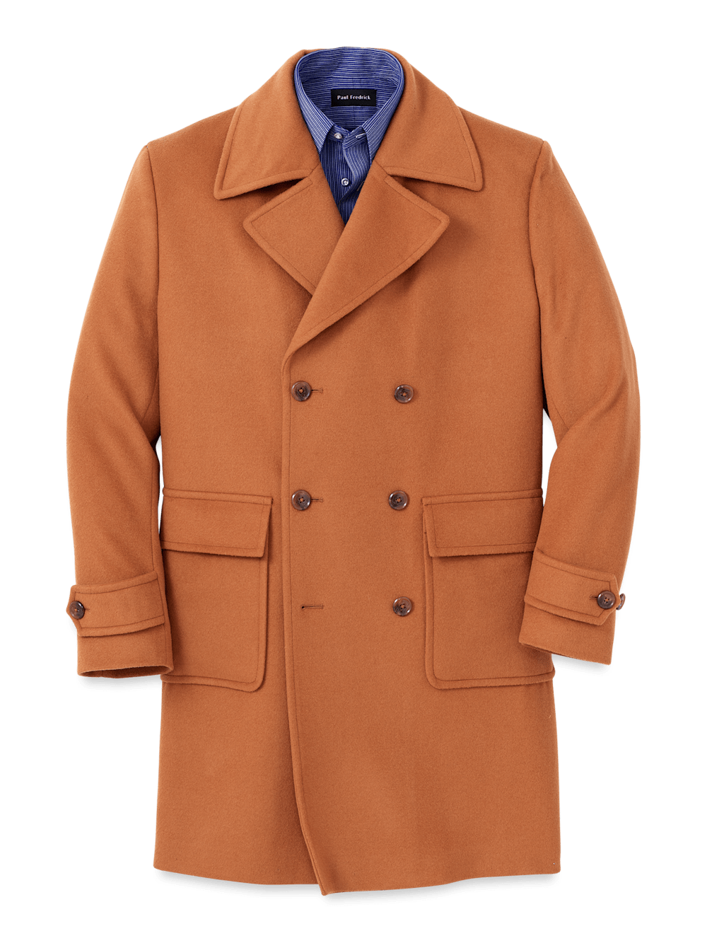 Product Image of Wool Double Breasted Topcoat-Whiskey