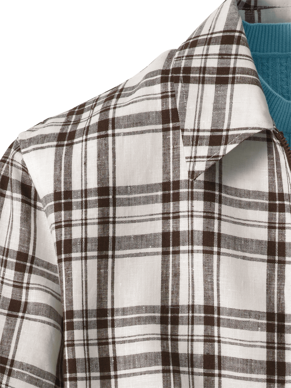 Alternate Image of Linen Plaid Shirt Jacket-3