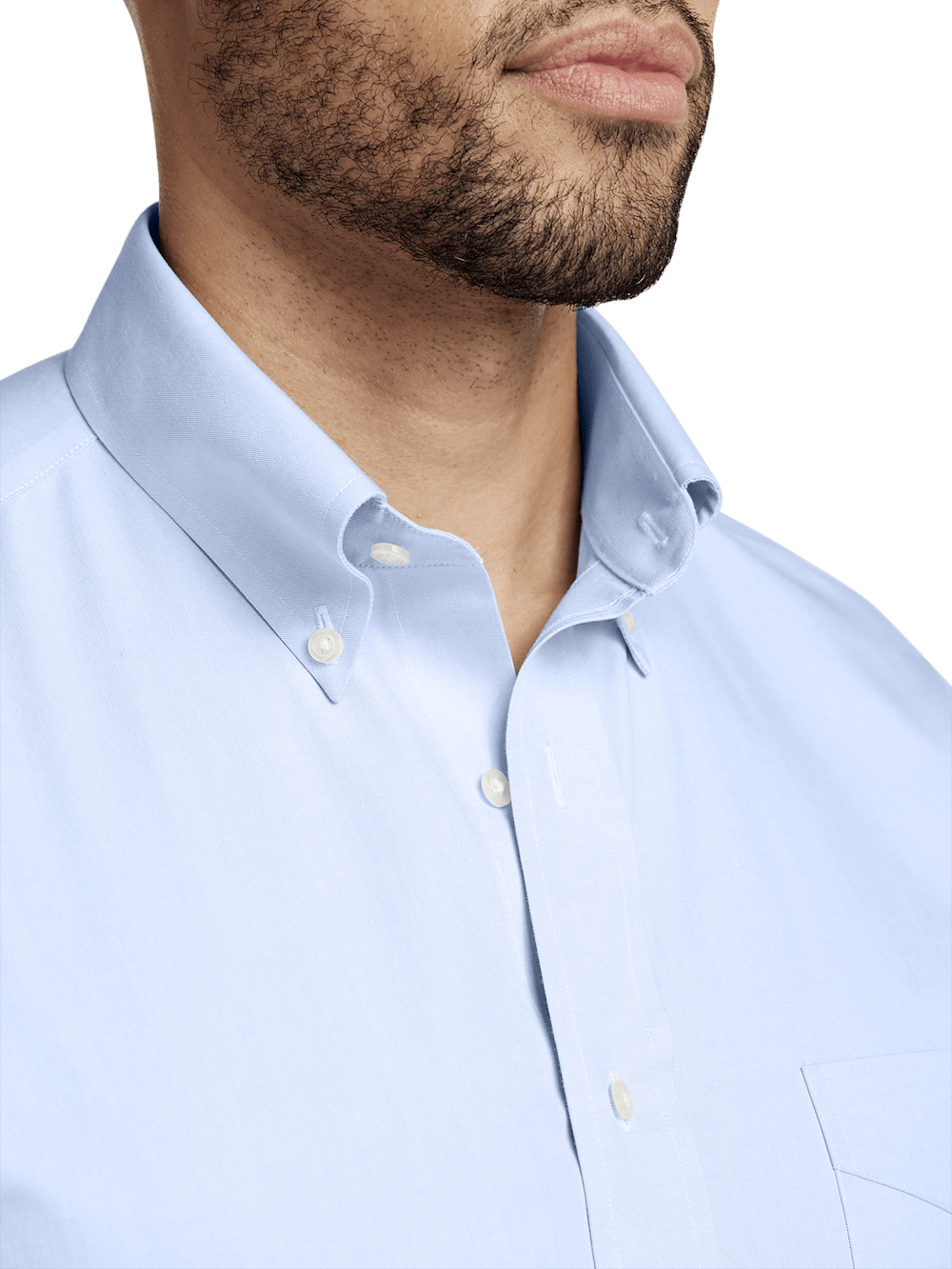 Alternate Image of Non-iron Cotton Pinpoint Solid Button Down Collar Dress Shirt-2