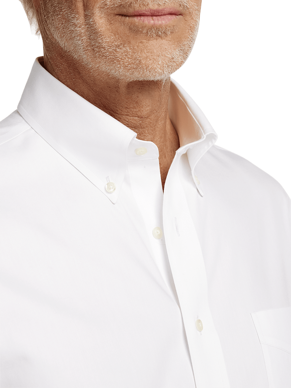 Alternate Image of Non-iron Cotton Pinpoint Solid Button Down Collar Dress Shirt-2