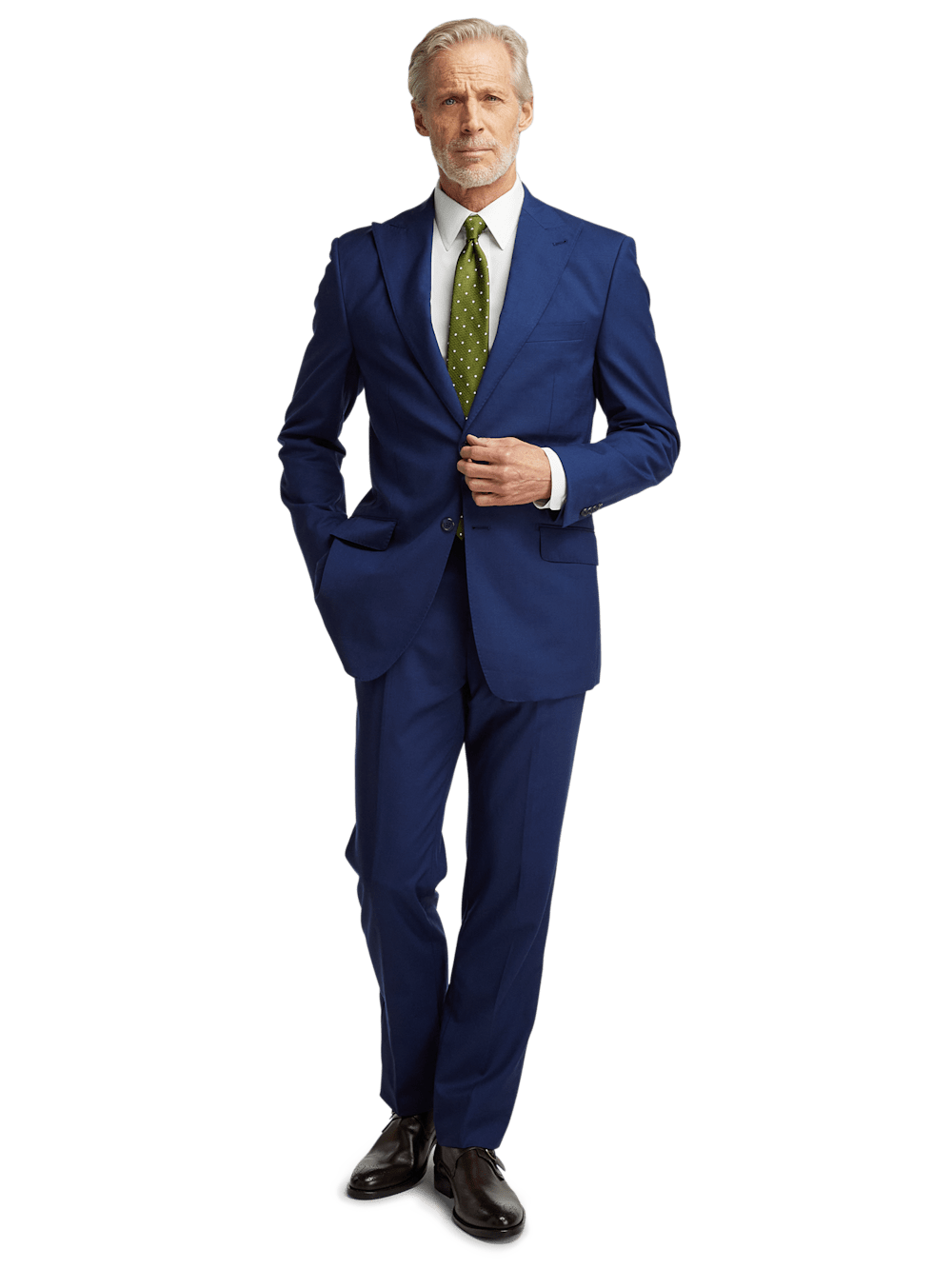 Alternate Image of Wool Stretch Bengaline Single Breasted Peak Lapel Suit-1