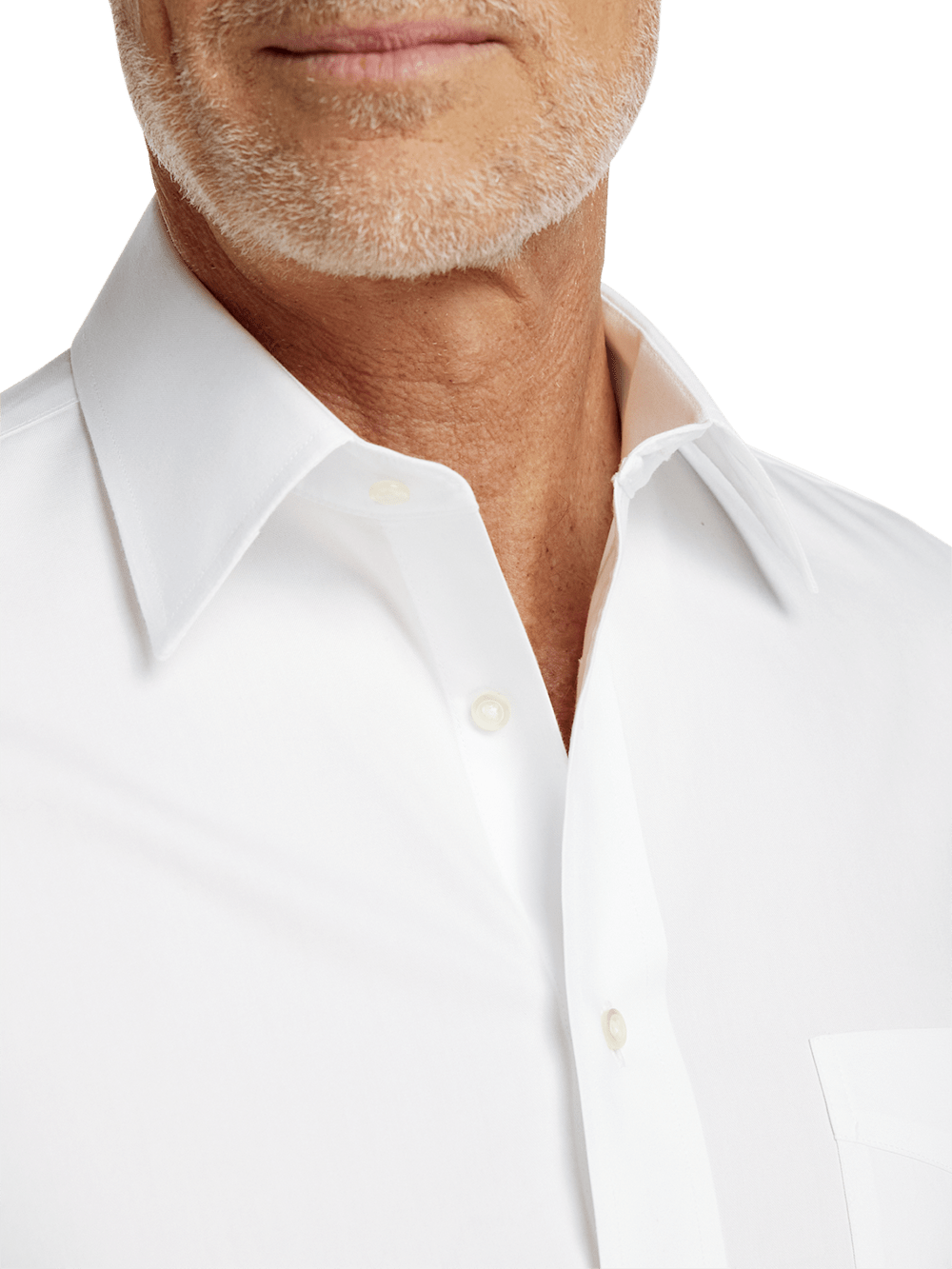 Alternate Image of Non-iron Cotton Pinpoint Solid Point Collar French Cuff Dress Shirt-2