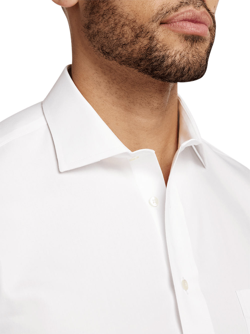 Alternate Image of Non-iron Cotton Pinpoint Solid Spread Collar French Cuff Dress Shirt-2