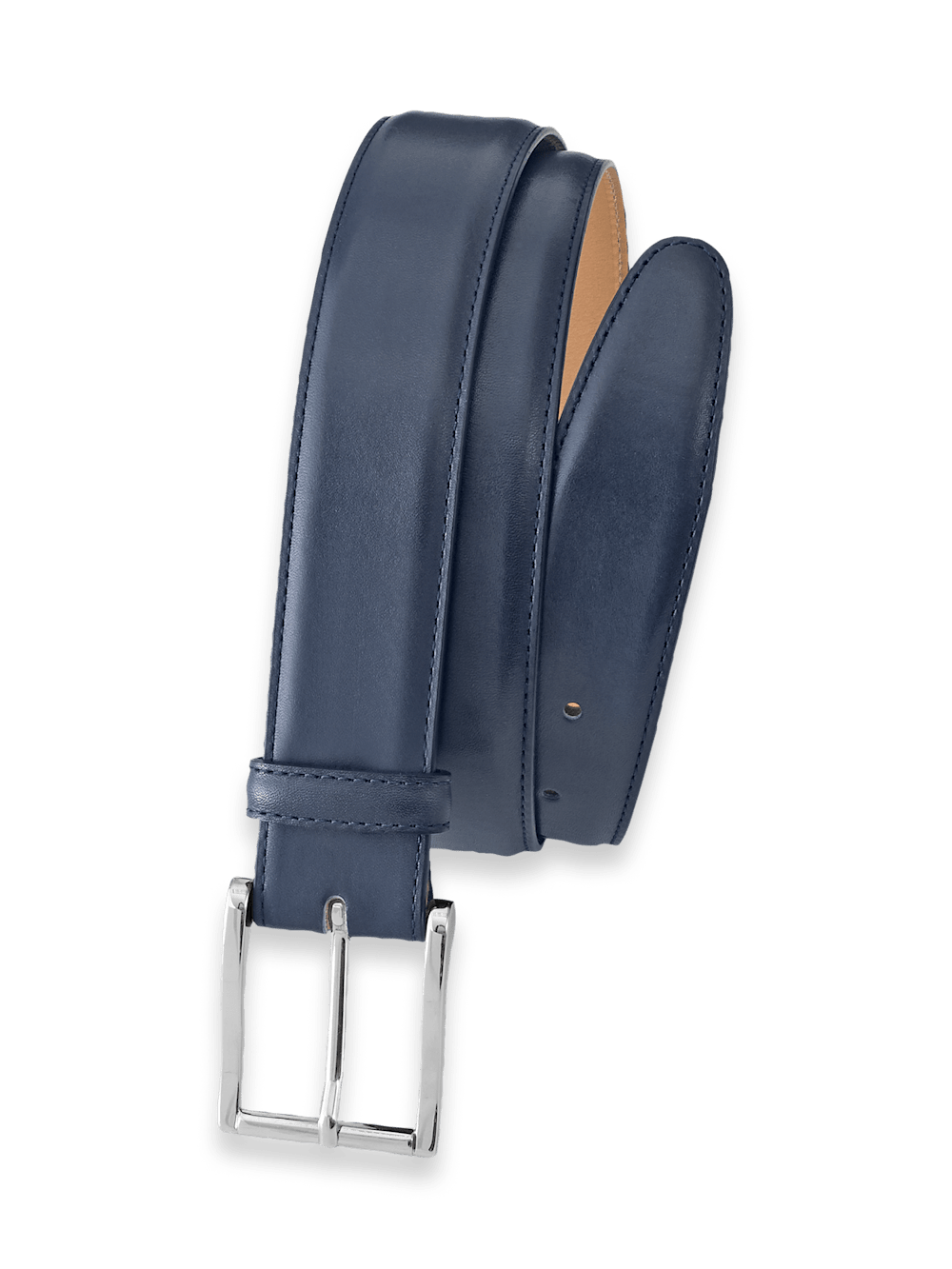 Product Image of Leather Belt With Changeable Buckle-Medium Blue