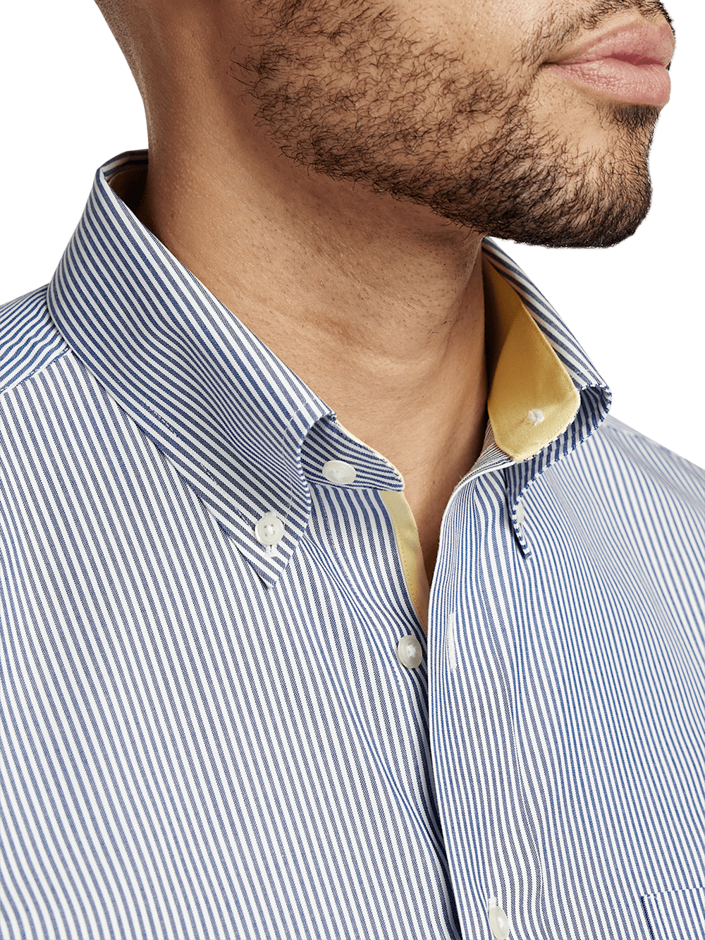 Alternate Image of Non-iron Cotton Stripe Dress Shirt With Contrast Trim-2