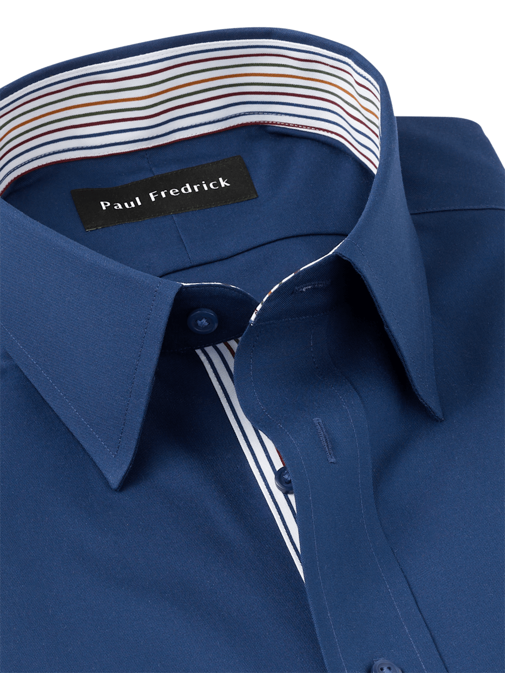 Alternate Image of Non-iron Cotton Solid Dress Shirt With Contrast Trim-6