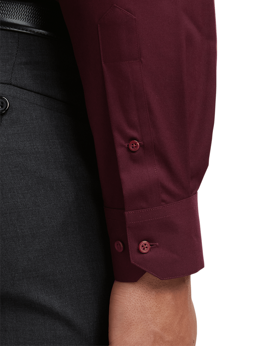 Alternate Image of Non-iron Cotton Solid Dress Shirt-3