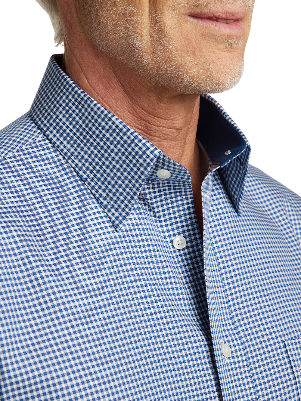 Alternate Image of Non-iron Cotton Gingham Dress Shirt With Contrast Trim-2