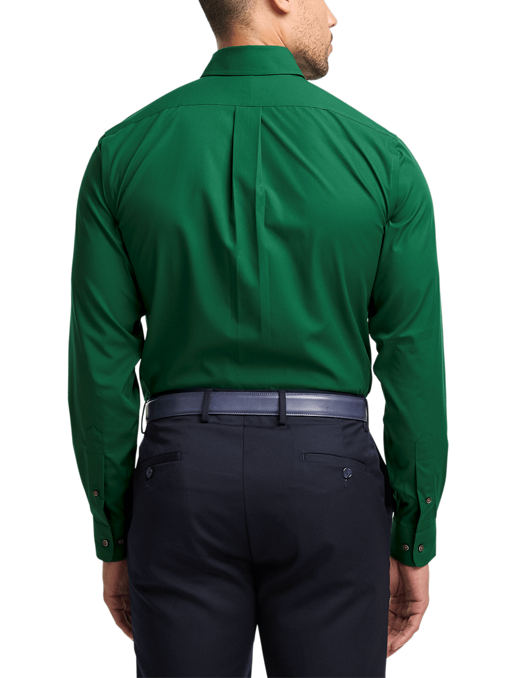 Alternate Image of Non-iron Cotton Solid Dress Shirt With Contrast Trim-4