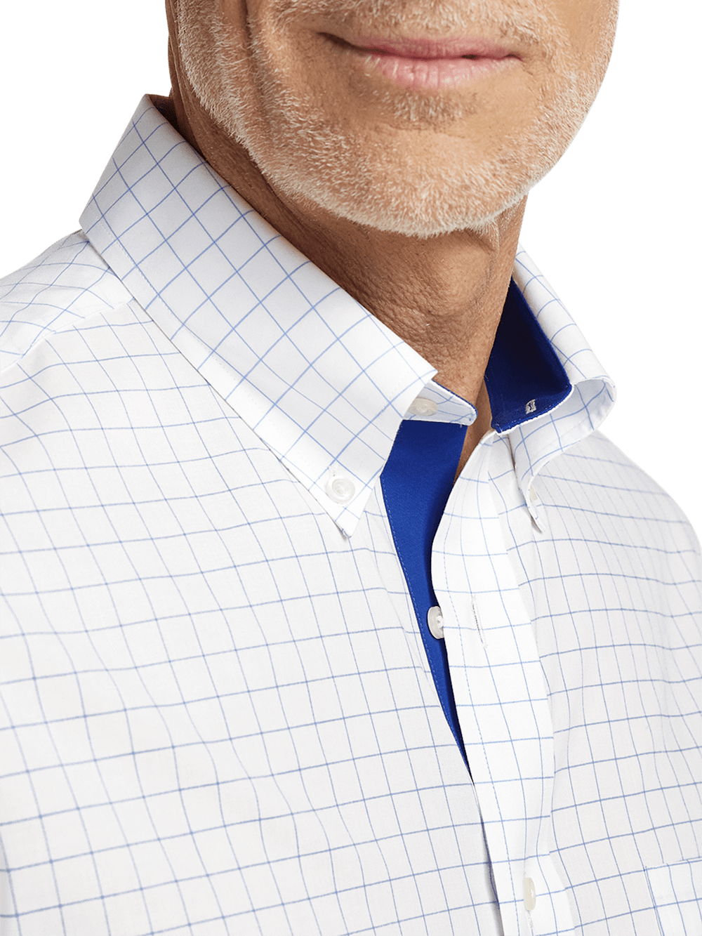 Alternate Image of Non-iron Cotton Check Dress Shirt With Contrast Trim-2