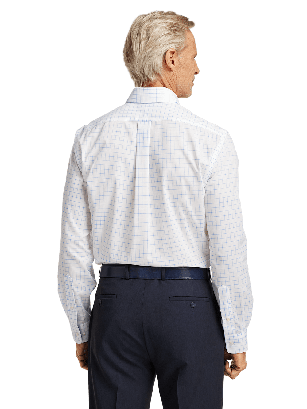 Alternate Image of Non-iron Cotton Check Dress Shirt With Contrast Trim-4