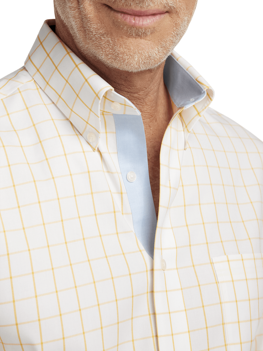 Alternate Image of Comfort Stretch Non-iron Check Dress Shirt With Contrast Trim-2
