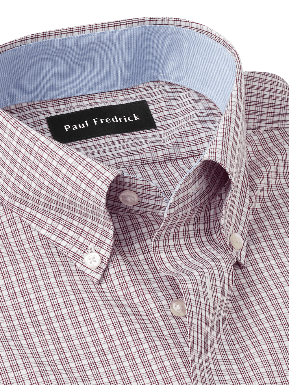 Alternate Image of Non-iron Cotton Plaid Dress Shirt With Contrast Trim-2