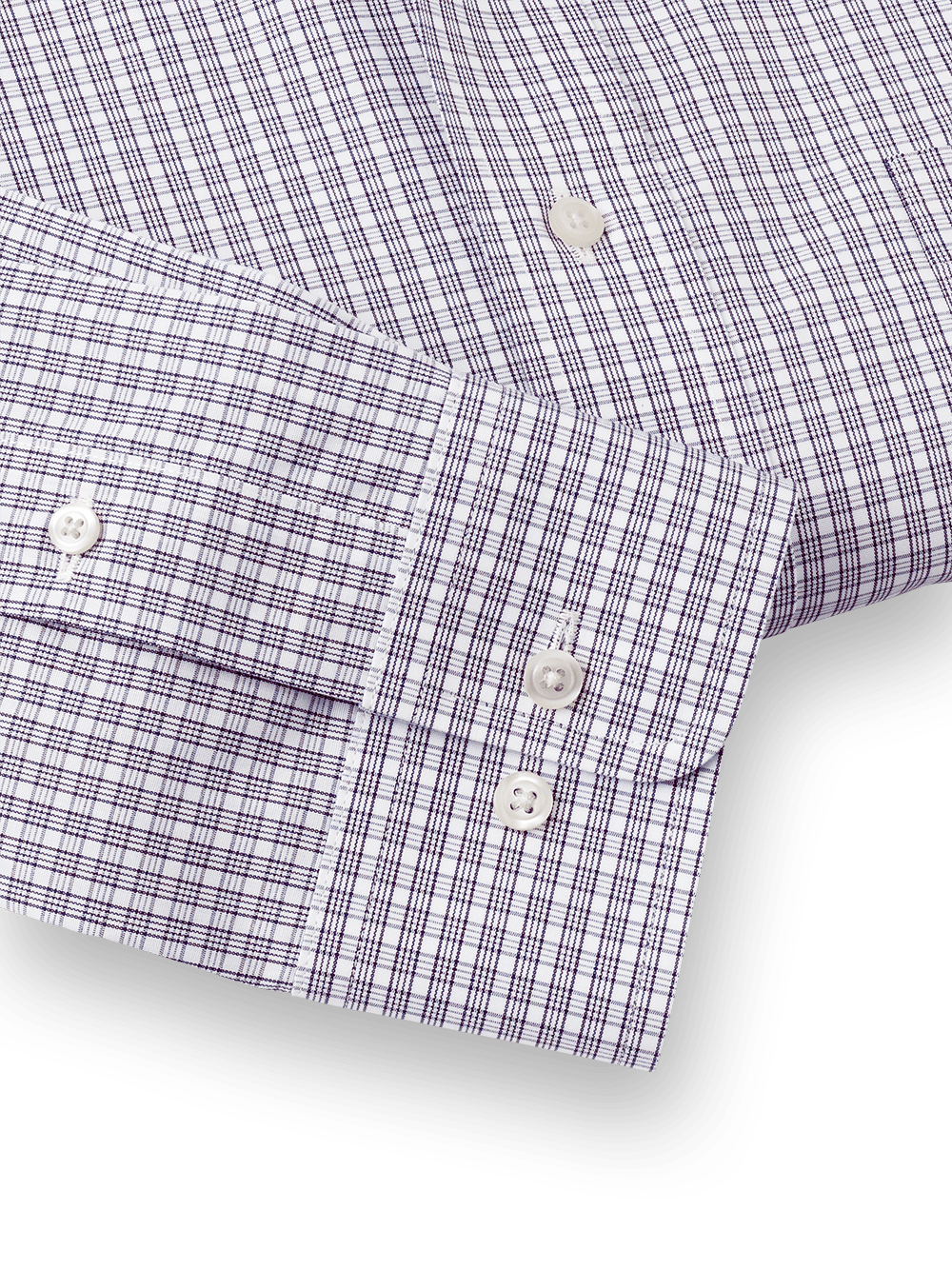Alternate Image of Non-iron Cotton Plaid Dress Shirt With Contrast Trim-3