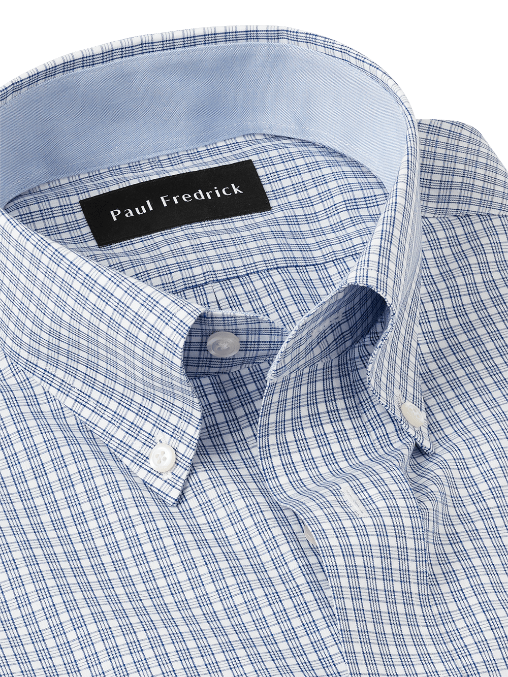 Alternate Image of Non-iron Cotton Plaid Dress Shirt With Contrast Trim-2