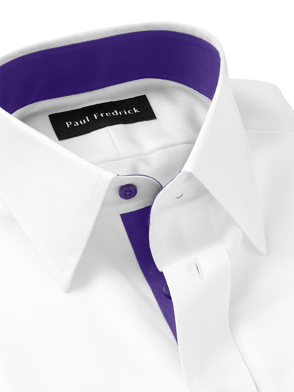 Alternate Image of Comfort Stretch Non-iron Solid Dress Shirt With Contrast Trim-6