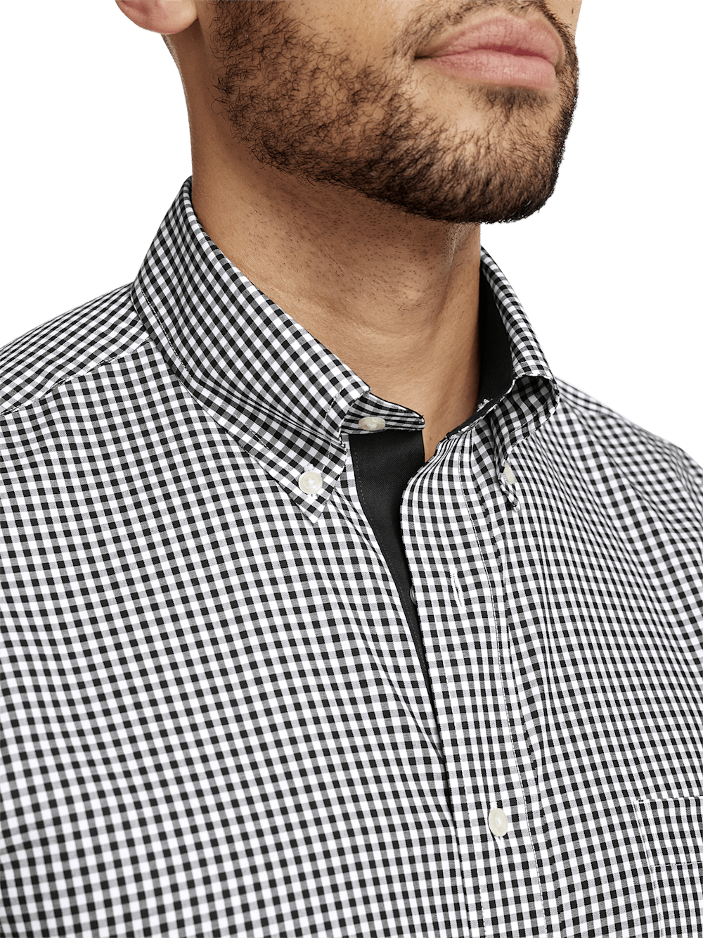 Alternate Image of Non-iron Cotton Check Dress Shirt With Contrast Trim-2