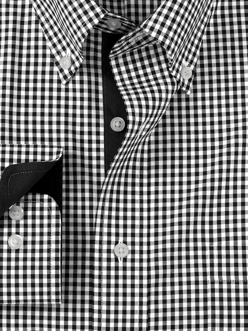 Alternate Image of Non-iron Cotton Check Dress Shirt With Contrast Trim-5