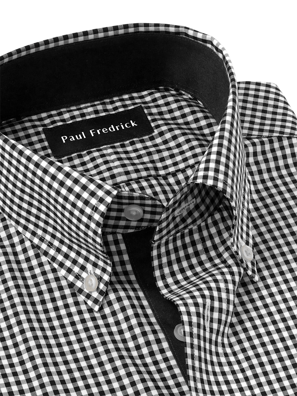 Alternate Image of Non-iron Cotton Check Dress Shirt With Contrast Trim-6