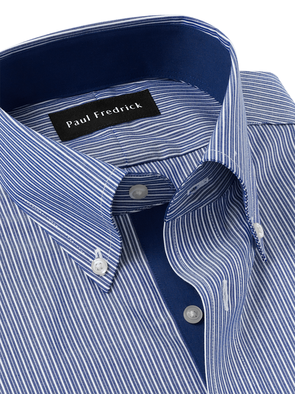 Alternate Image of Non-iron Cotton Stripe Dress Shirt With Contrast Trim-6